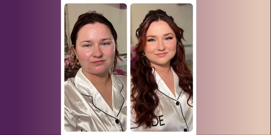 Before and after wedding makeup Punta Cana