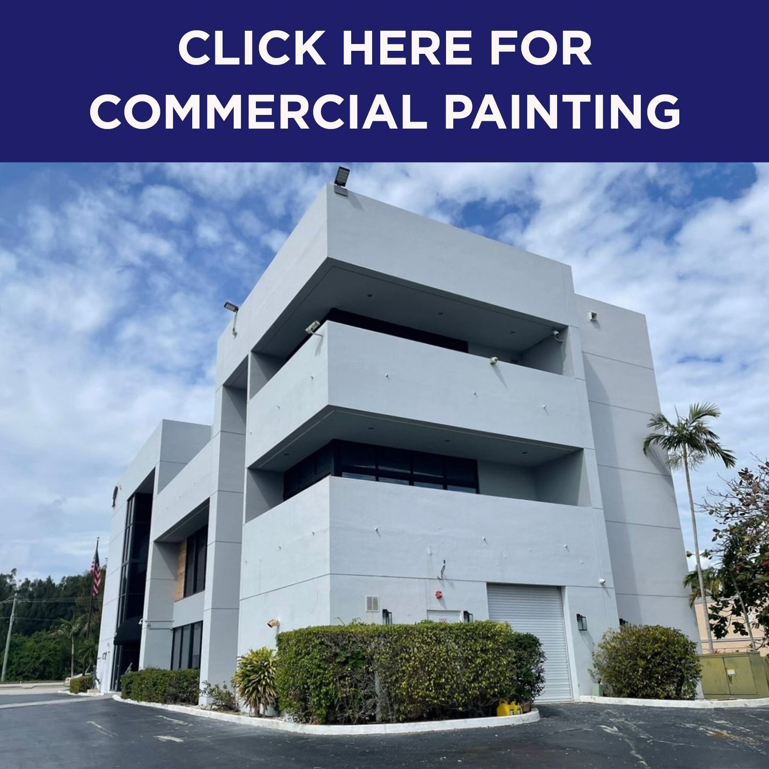 Commercial building painting project in South Florida