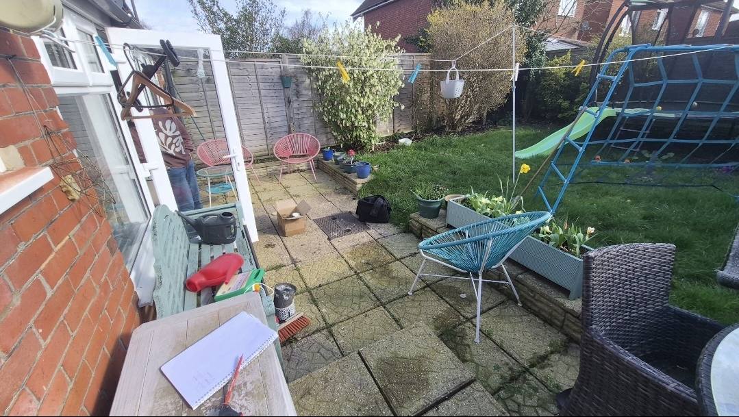Old Patio before transformation Bournemouth