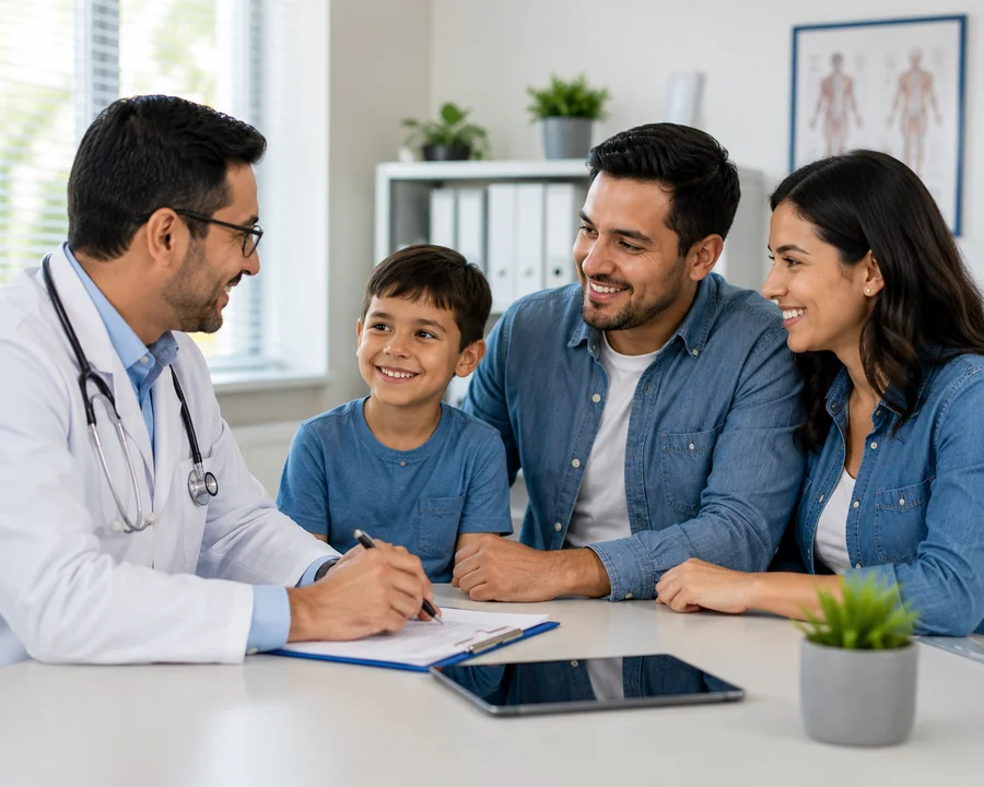 Familia con doctor