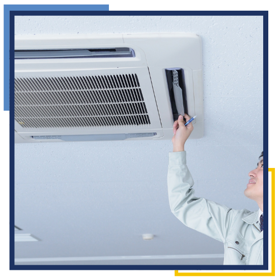 Home outdoor unit during HVAC services in the Woodlands, TX