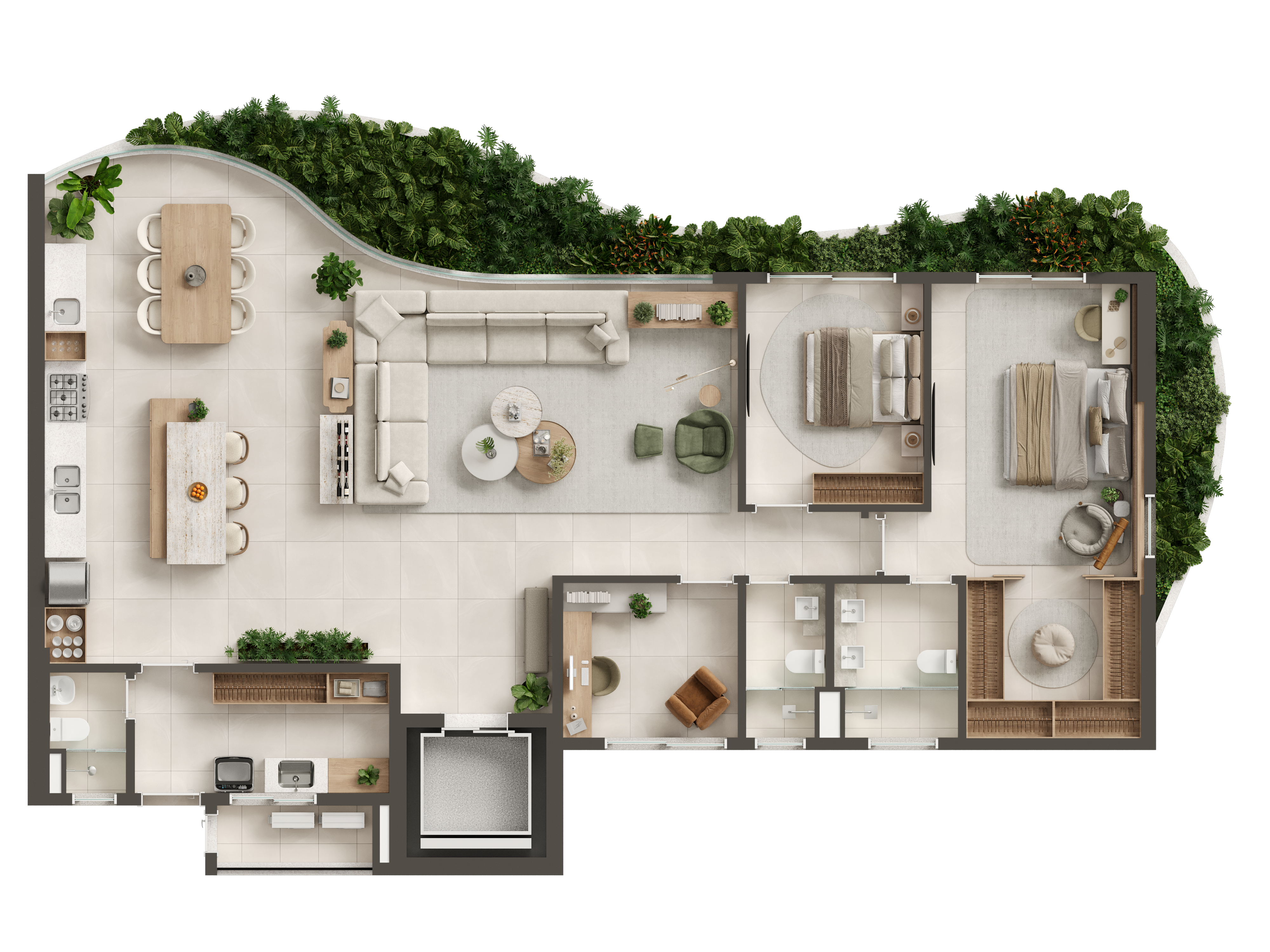 Planta humanizada ilustrada — Mango Studio