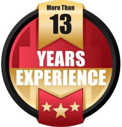 13 plus years of experience icon