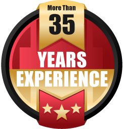 35 plus years of experience icon