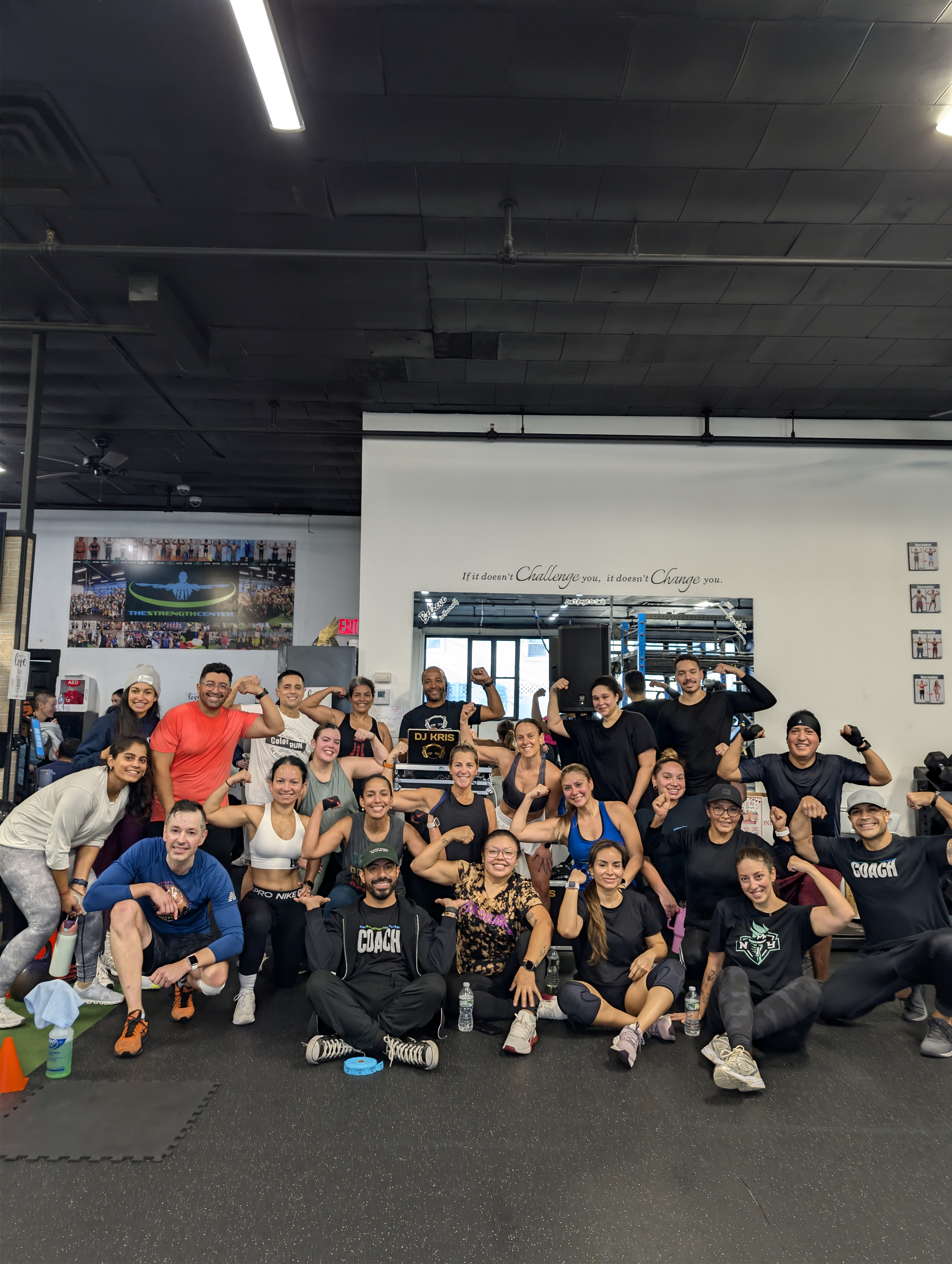 The full 42 STRONG challenger group at Strength Center kickoff