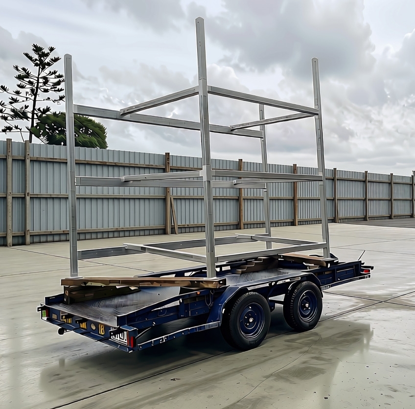 Fabricated steel portal frame structure installed on a Brisbane industrial site by Intent Engineering