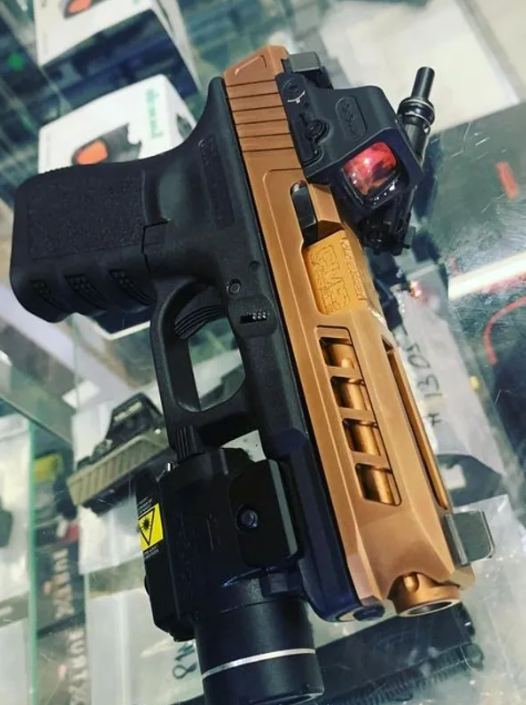 Firearm inventory and accessories at Flathead Gun Shop