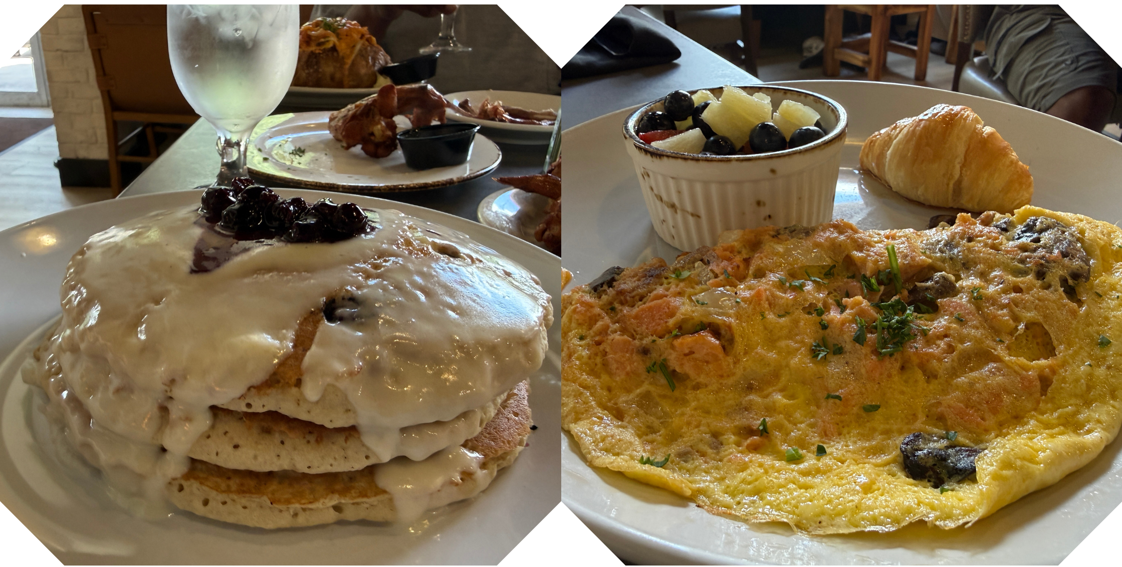 Lemon Blueberry Pancakes and All About Me Omelet