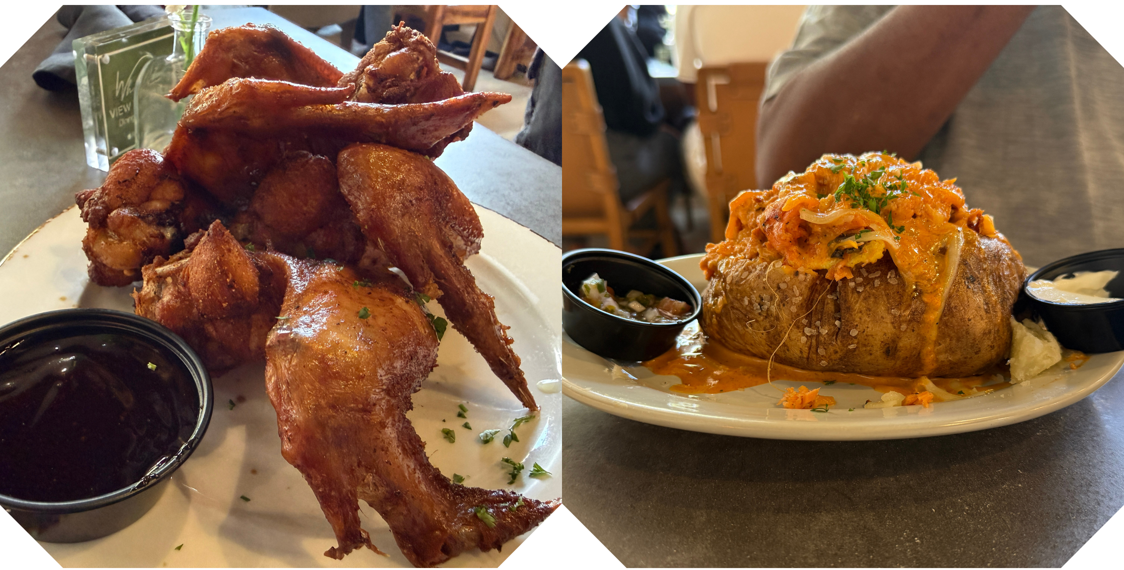 Smoked Wings and Loaded Breakfast Potato