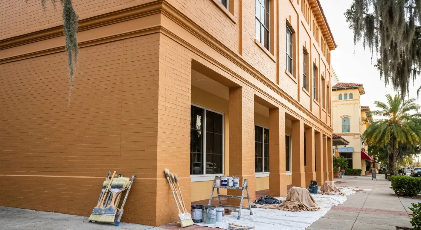 Exterior commercial painting