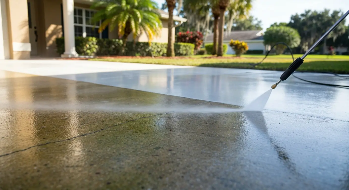 Pressure washing project