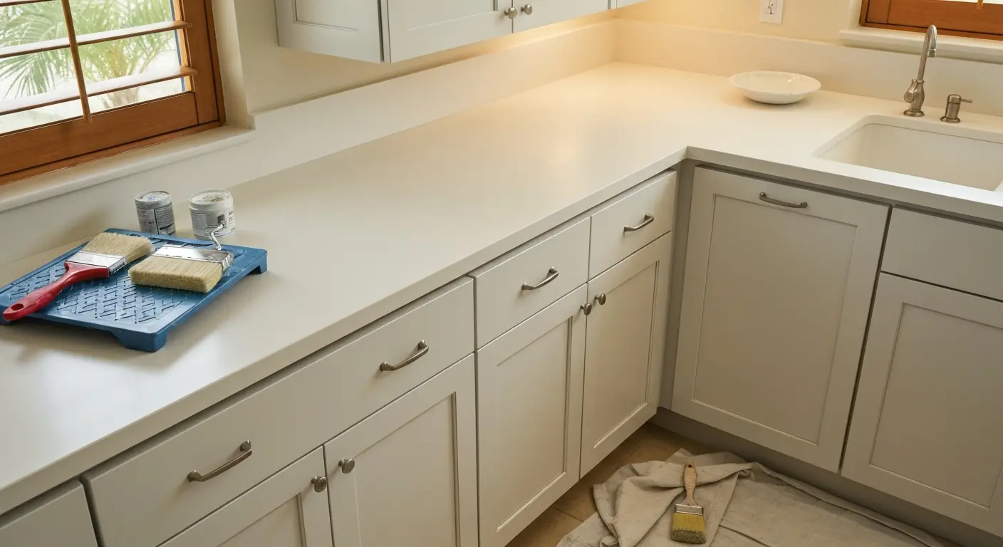 Kitchen cabinet painting project