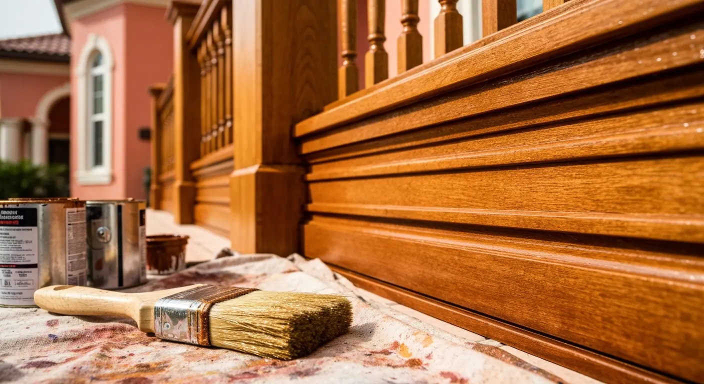Wood staining service