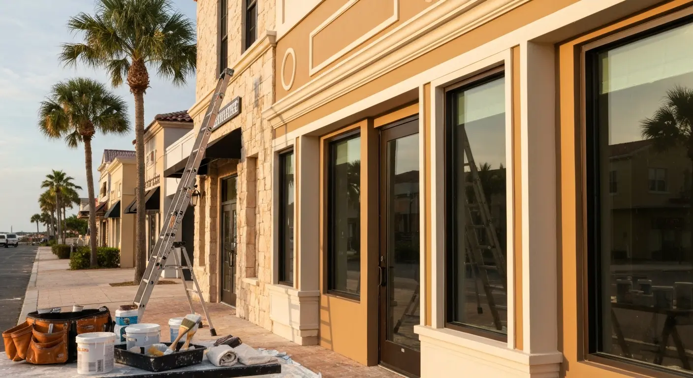 Commercial exterior painting