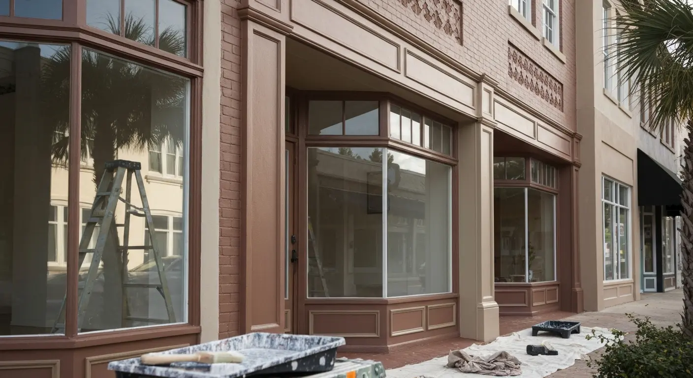 Commercial storefront painted in Downtown Bradenton