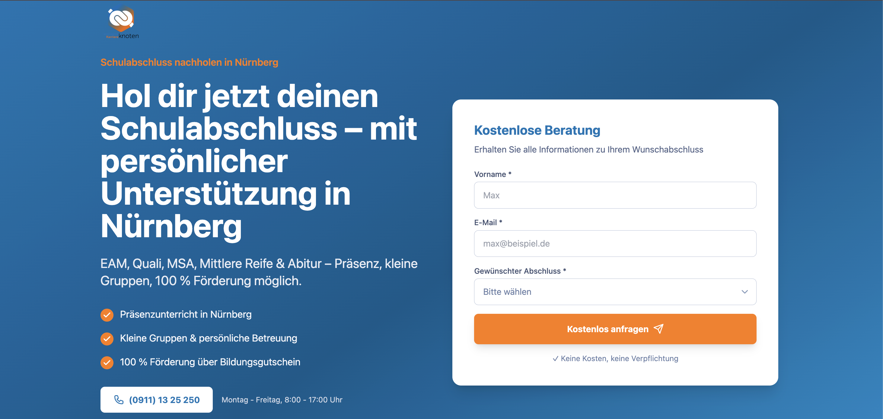 Optimierte Landinpage