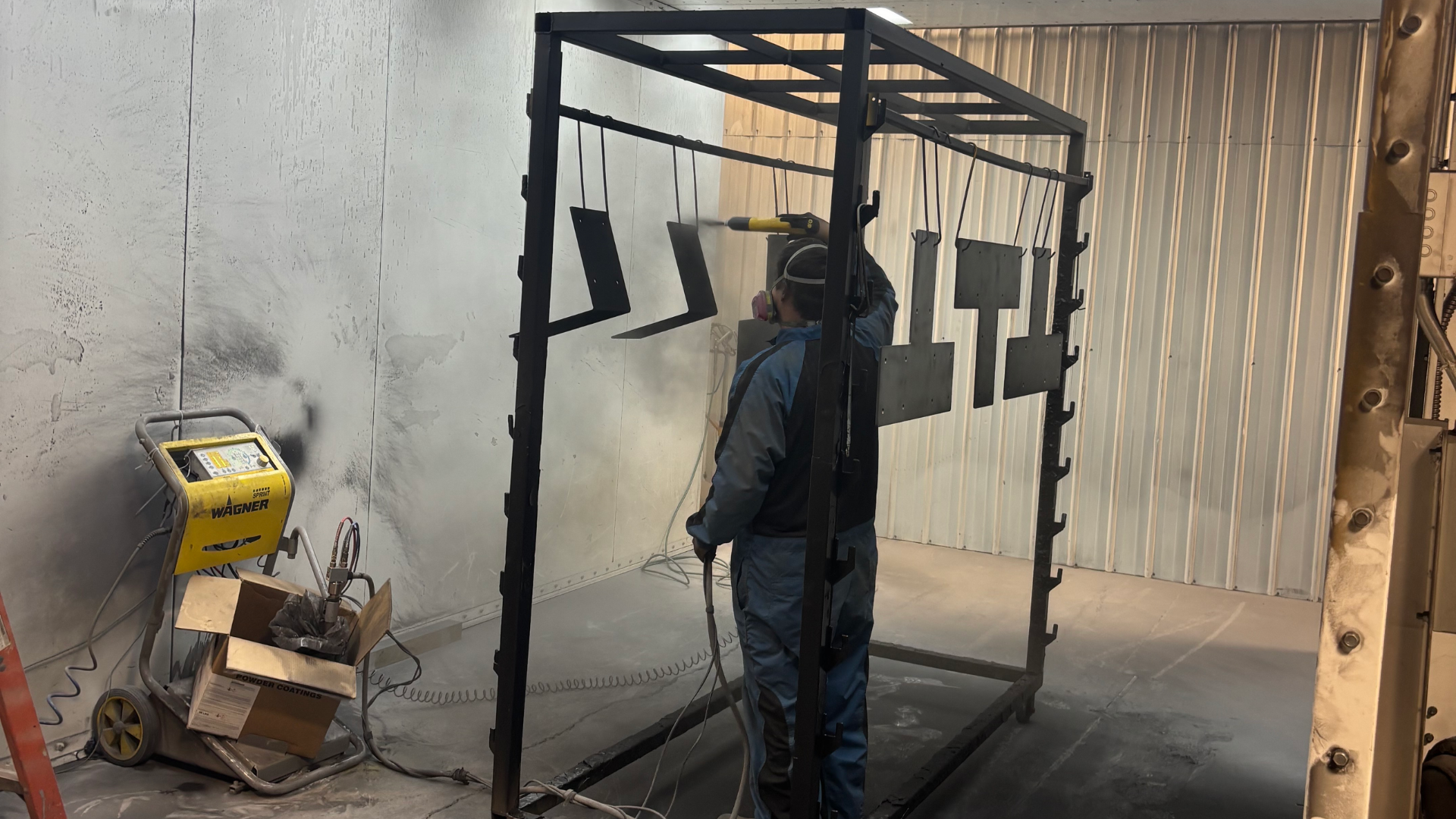 Industrial production facility and metal fabrication equipment