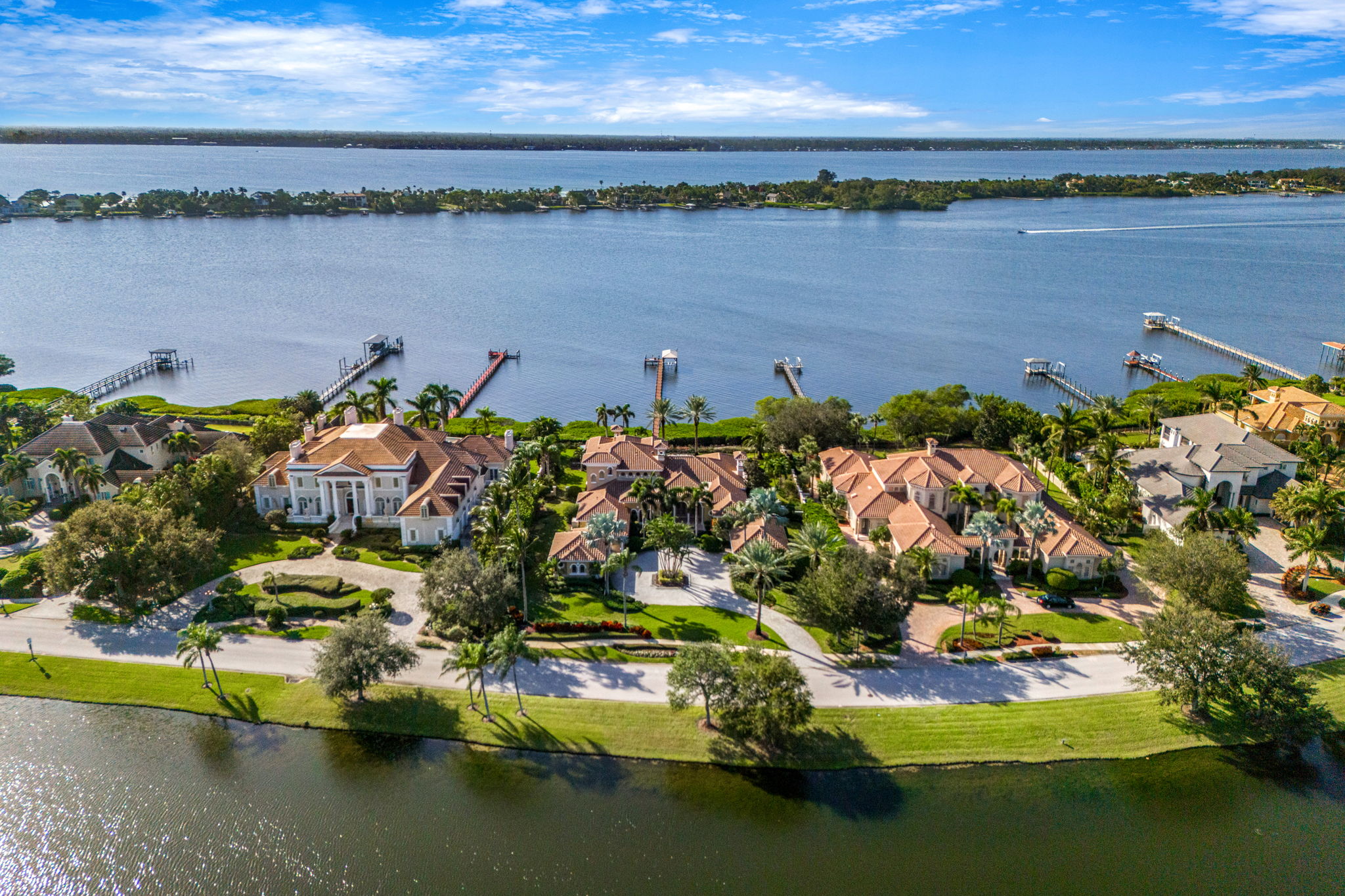 Aerial drone photography of a property and its surroundings
