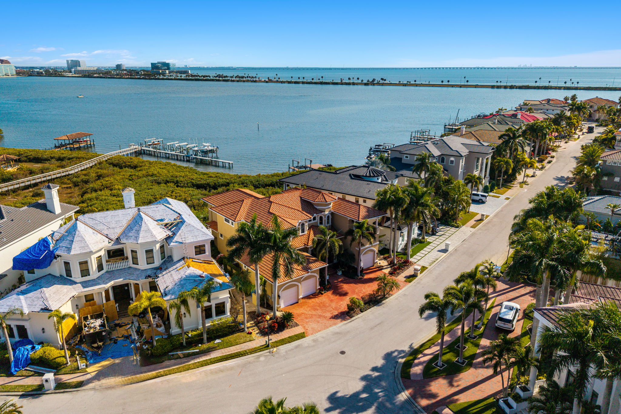 Aerial drone photography of a property and its surroundings