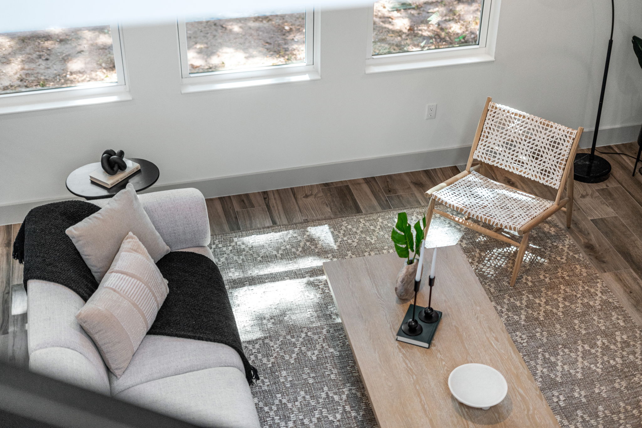 Design-forward interior with custom finishes
