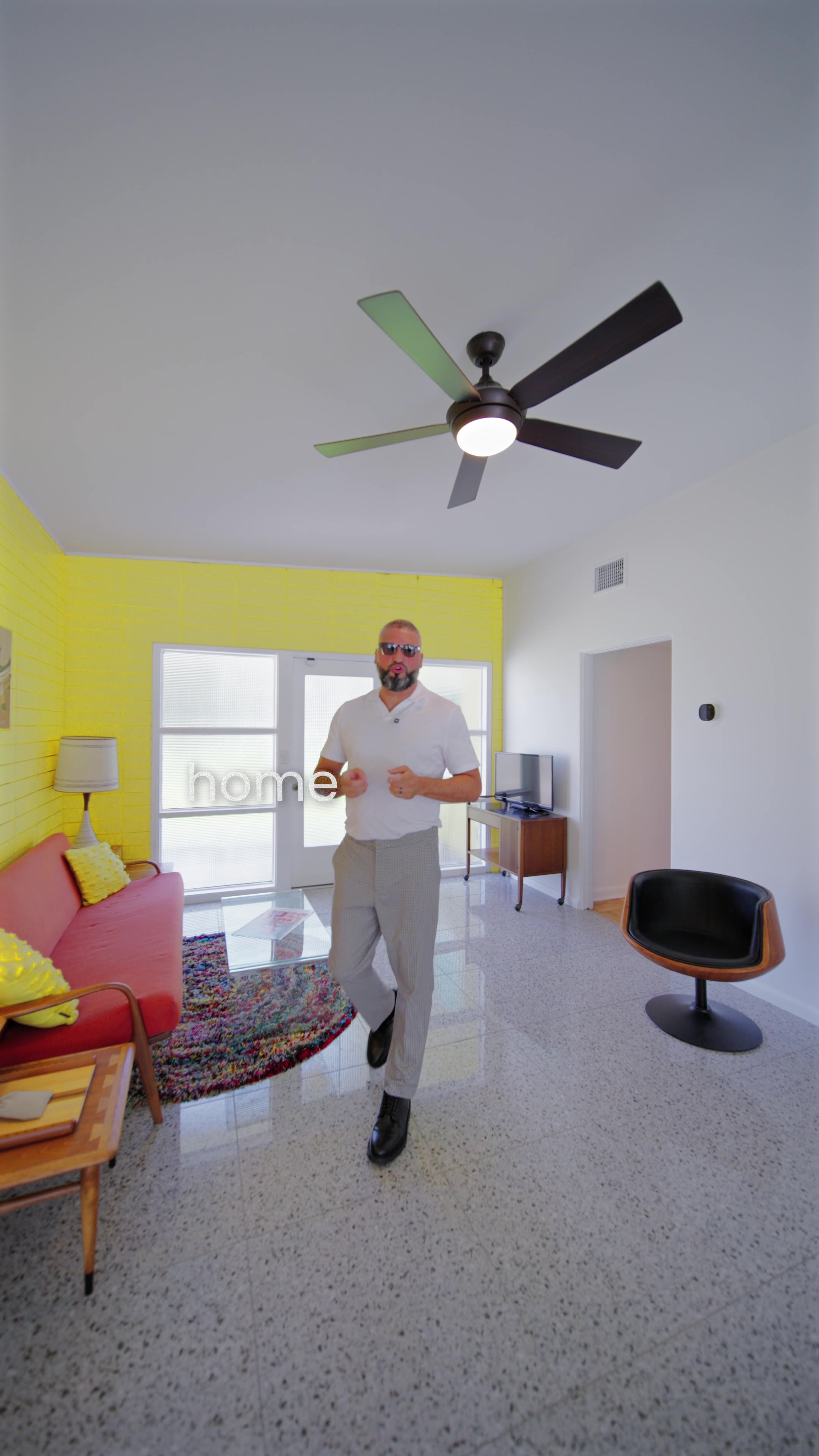 Vertical mid-century home tour reel