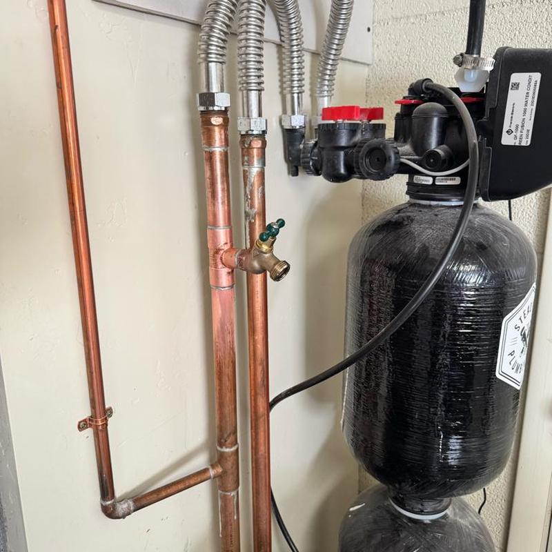 Real water softener installation by Steadfast Plumbing & Water Treatment — job 7