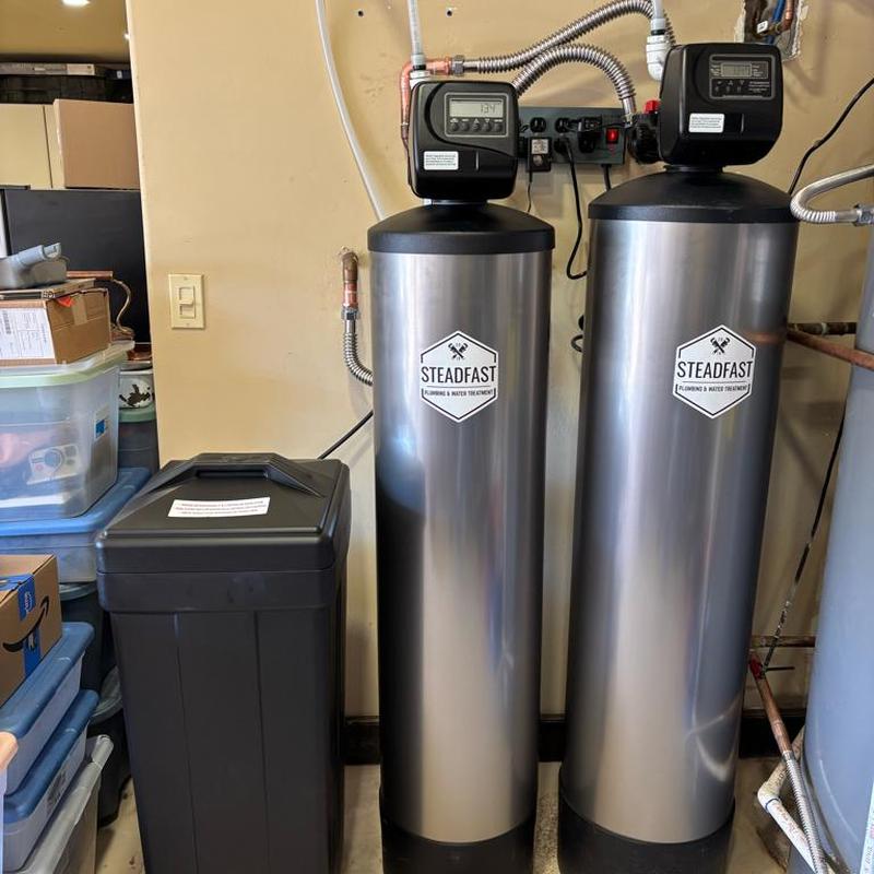 Real water softener installation by Steadfast Plumbing & Water Treatment — job 9