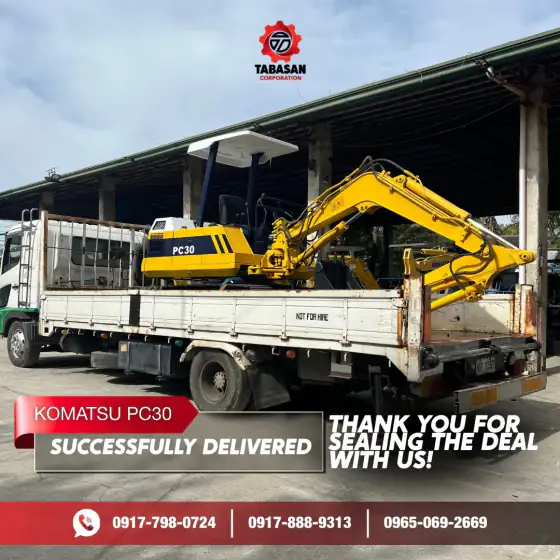 Komatsu PC30 delivered