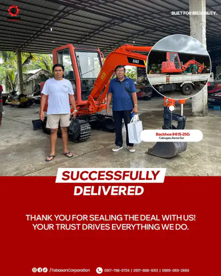 IHI IS-25G delivered to Cabugao, Ilocos Sur