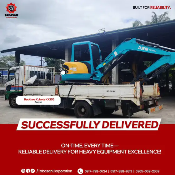 Kubota KX155 delivered to Apayao