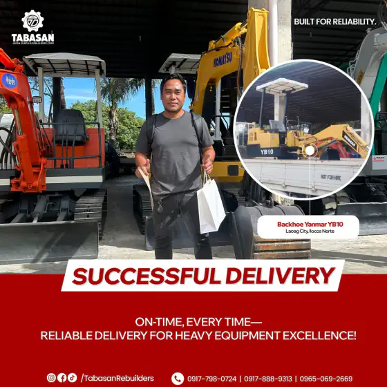 Yanmar YB10 delivered to Laoag City, Ilocos Norte