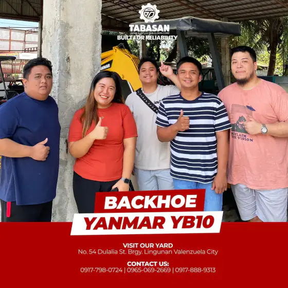 Buyers at the yard with the Yanmar YB10