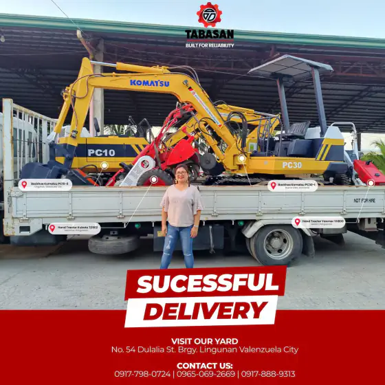 Komatsu PC10-6, PC30-1 and two hand tractors delivered