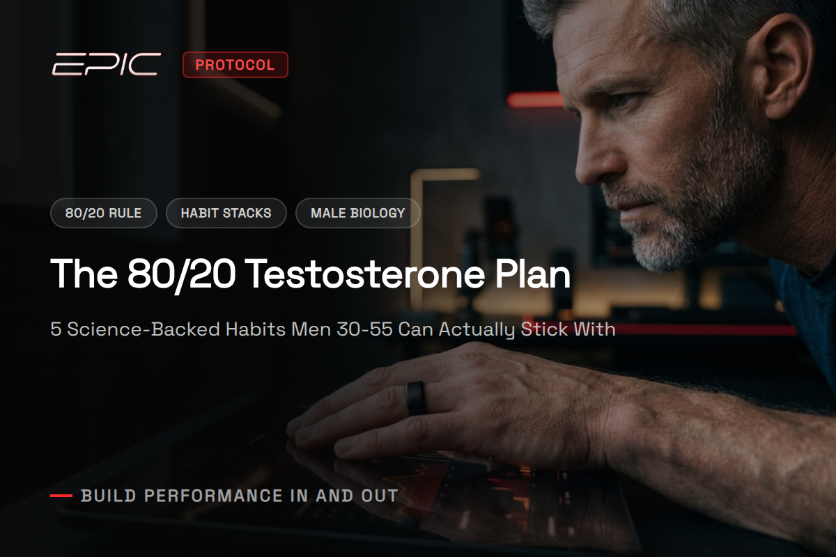 The 80/20 Testosterone Support Plan: 5 Science-Backed Habits Men 30-55 Can Actually Stick With
