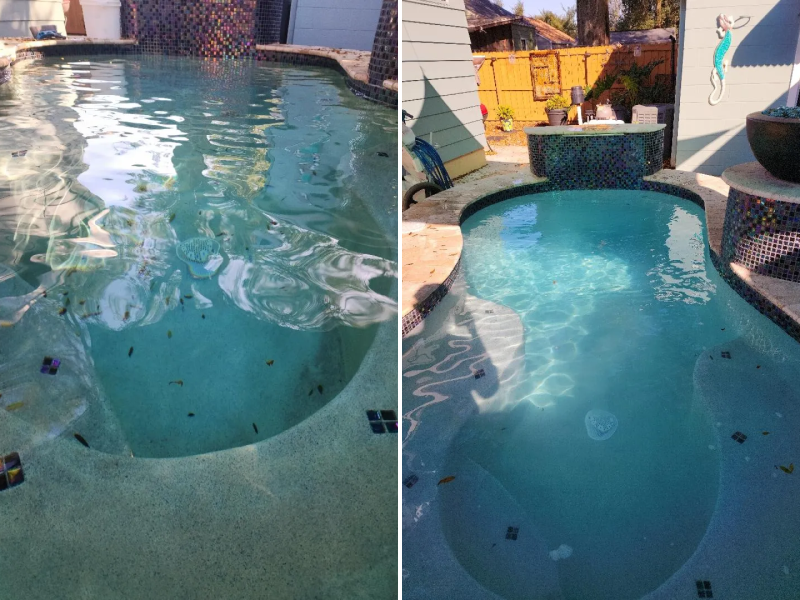 Pool stain removal