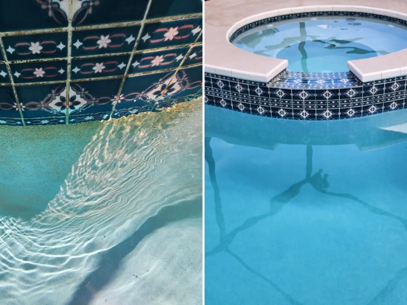 Pool stain removal