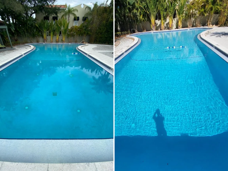 Pool stain removal