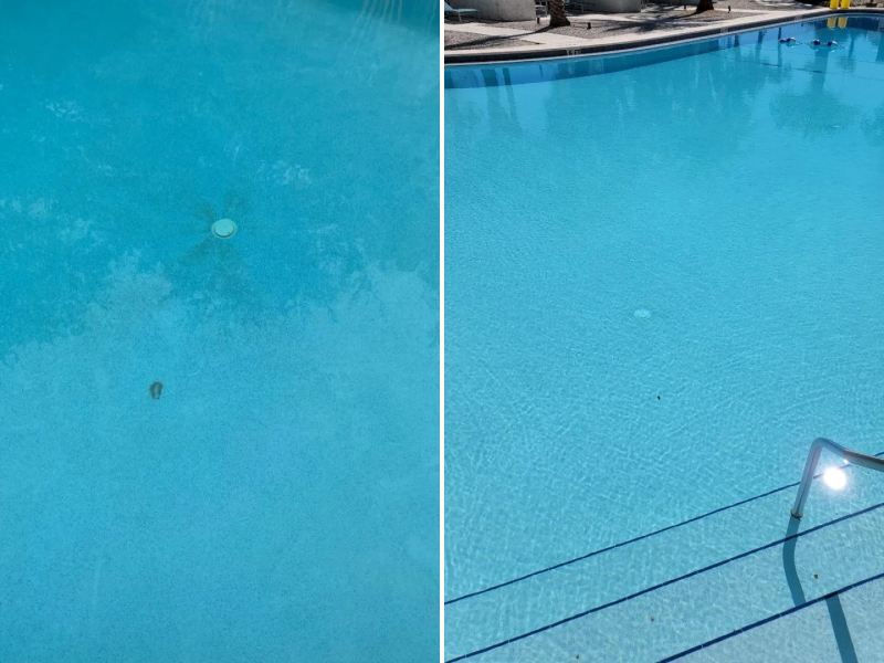 Pool stain removal