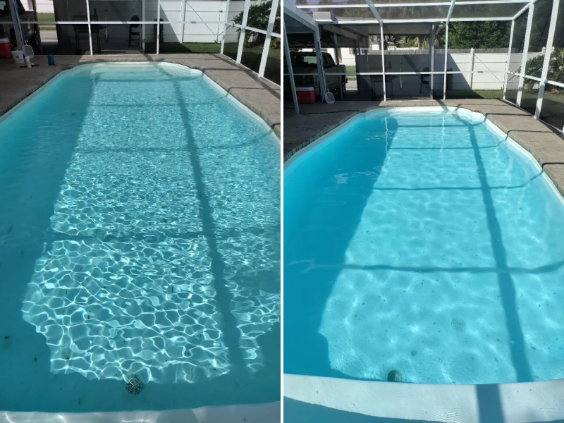 Pool stain removal