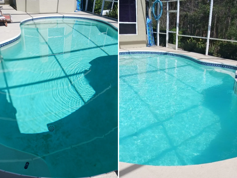 Pool stain removal