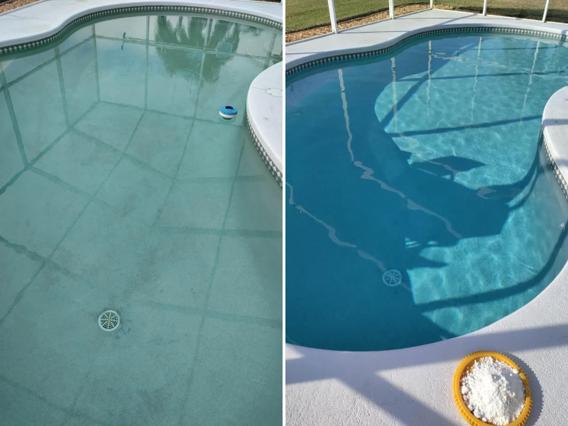Pool stain removal