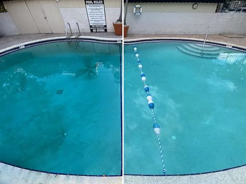 Pool stain removal