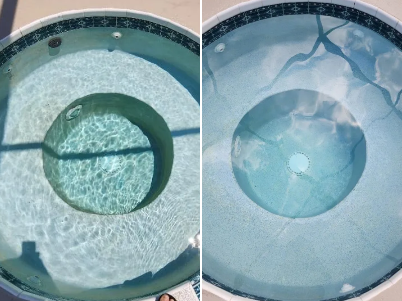 Pool stain removal