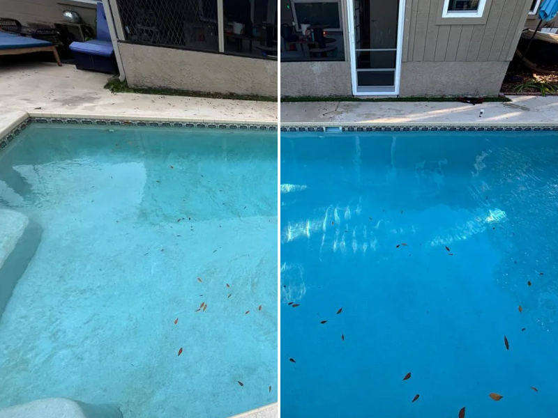 Pool stain removal
