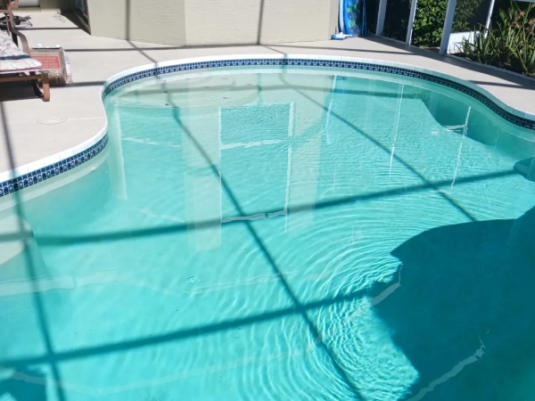Pool before stain removal