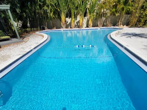 Pool after stain removal
