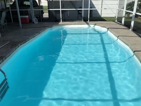Pool after stain removal
