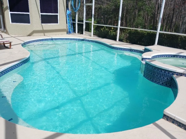 Pool after stain removal