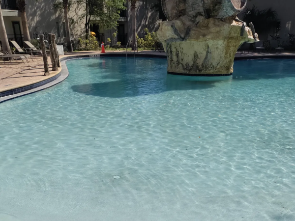 Pool after stain removal