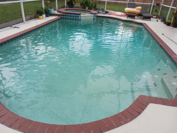 Pool after stain removal